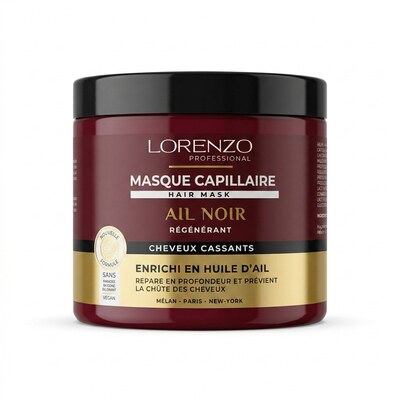 Grossiste NEKAN SUPERTRADER - 500ml Lorenzo Professional - Ail Noir - Masque Capillaire Cheveux Cassants Grossiste NEKAN SUPERTRADER - 500ml Lorenzo Professional - Ail Noir - Masque Capillaire Cheveux Cassants