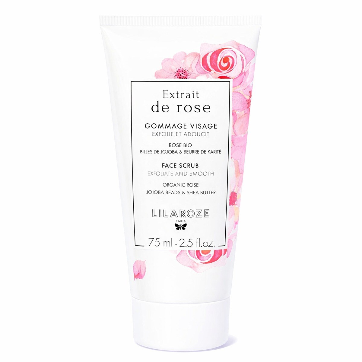Mayorista Lilaroze Paris - 75ml Lilaroze Paris - Exfoliante Facial con Extracto de Rosa Exfolia y Suaviza