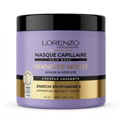 Grossiste NEKAN SUPERTRADER - 500ml Lorenzo Professional - Huile de Graines de Nigelle - Masque Capillaire cheveux cassants Grossiste NEKAN SUPERTRADER - 500ml Lorenzo Professional - Huile de Graines de Nigelle - Masque Capillaire cheveux cassants
