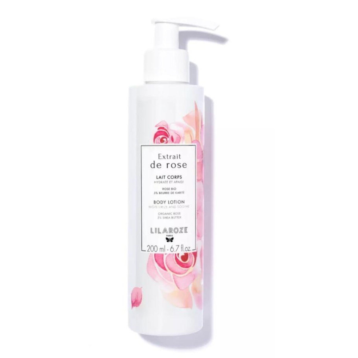 Mayorista Lilaroze Paris - 200ml Lilaroze Paris - Loción Corporal con Extracto de Rosa Hidrata y Calma con Manteca de Karité
