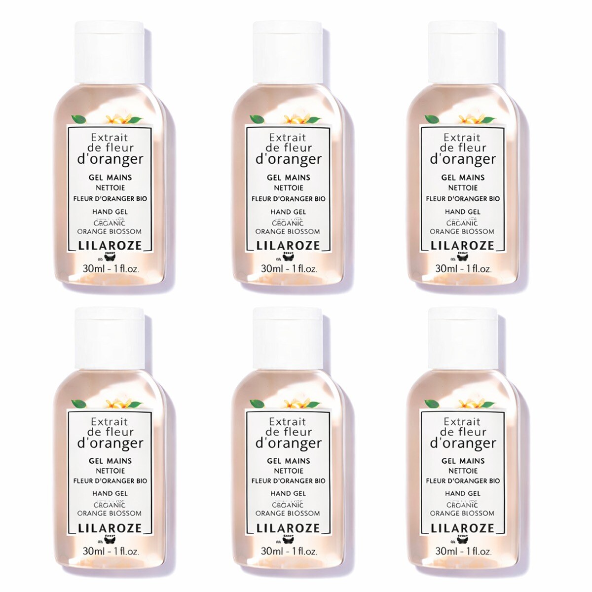 Mayorista Lilaroze Paris - 6 * 30ml Lilaroze Paris - Gel de Manos Limpia con Extracto de Flor de Azahar