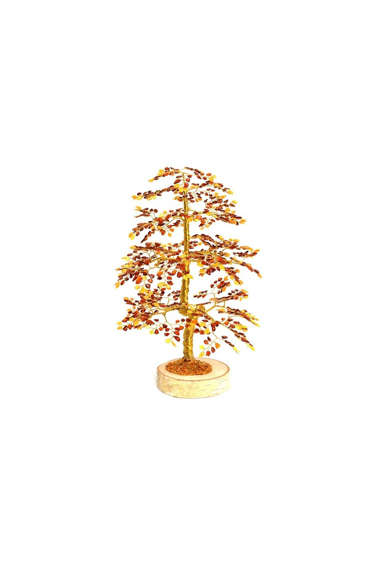 Wholesaler OPALOOK FRANCE - Tree of happiness 40 cm in amber (1008 petals) and birch - ADV6