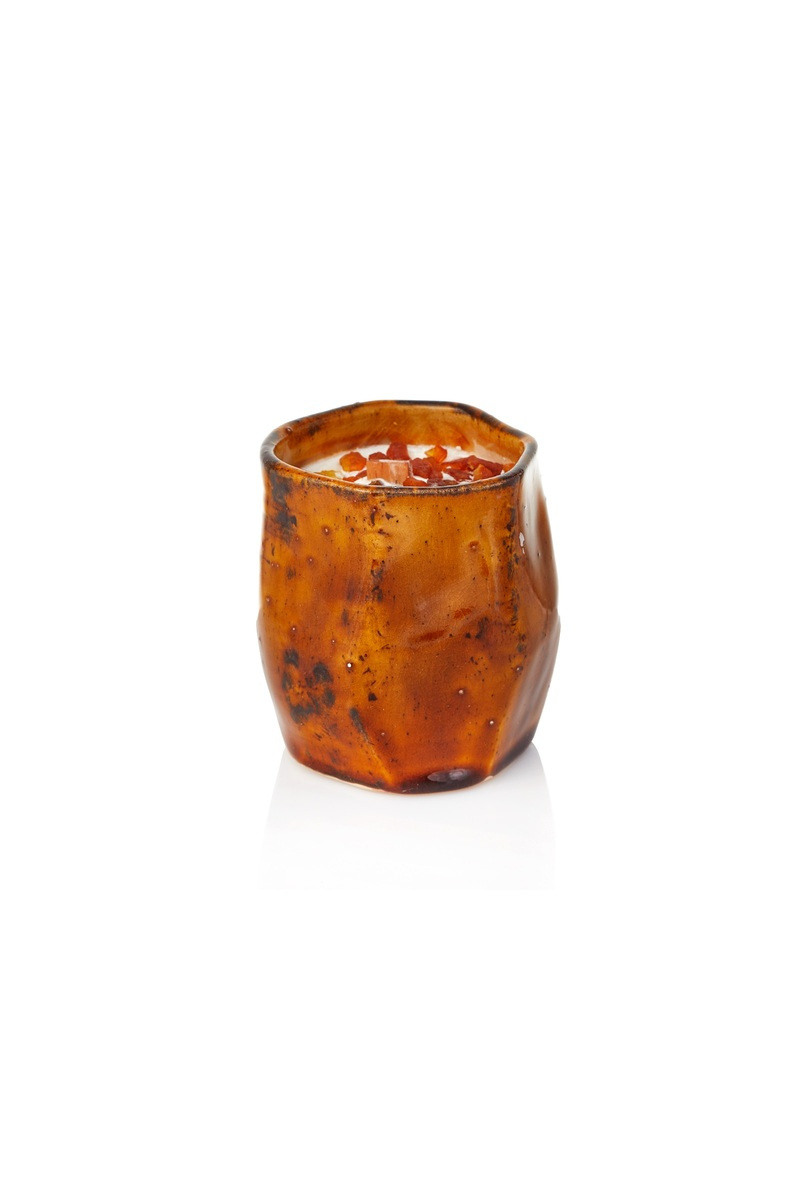 Wholesaler OPALOOK FRANCE - Ceramic candle with amber - BG08