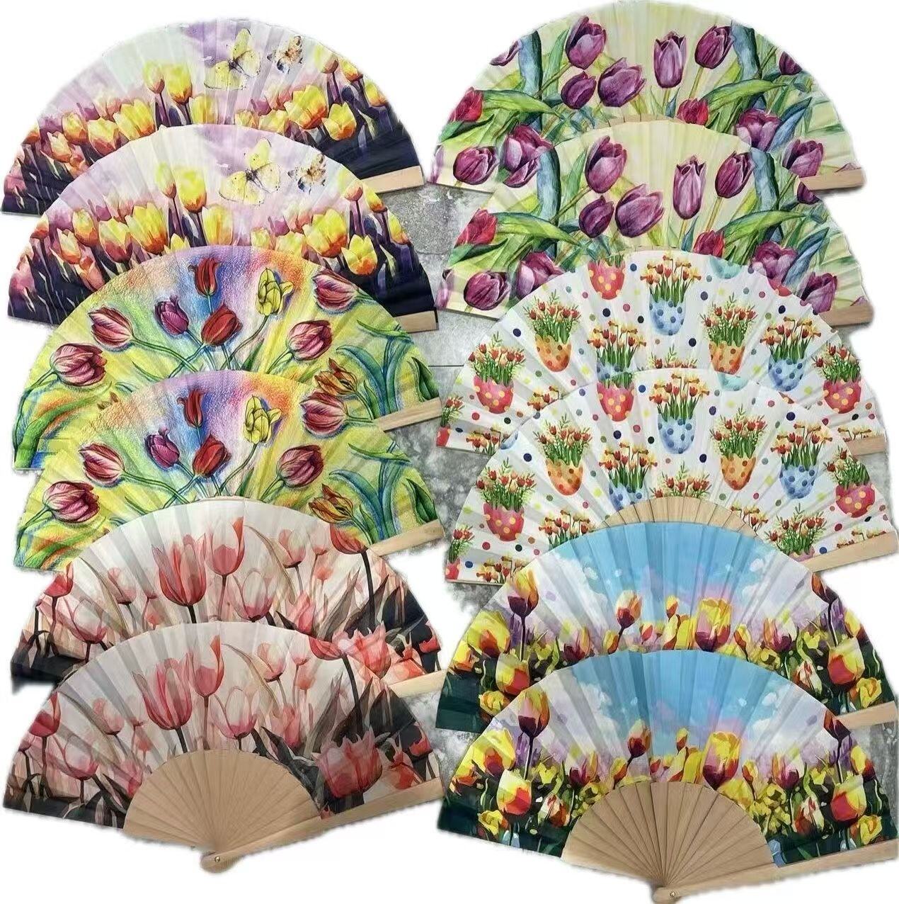Wholesaler Sissi Accessori - WOODEN FAN WITH POLYESTER FABRIC