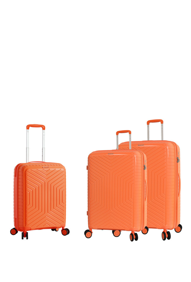 Grossista Snowball - Set di 3 valigie con doppie ruote e codice TSA