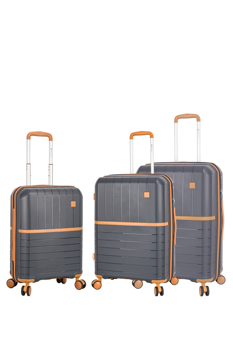 Grossista Snowball - Set di 3 valigie trolley a doppia ruota con codice TSA