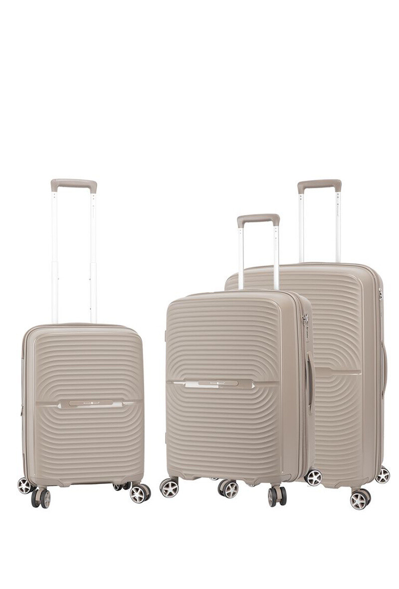 Mayorista Snowball - Set de 3 maletas trolley de dos ruedas ampliables con código TSA