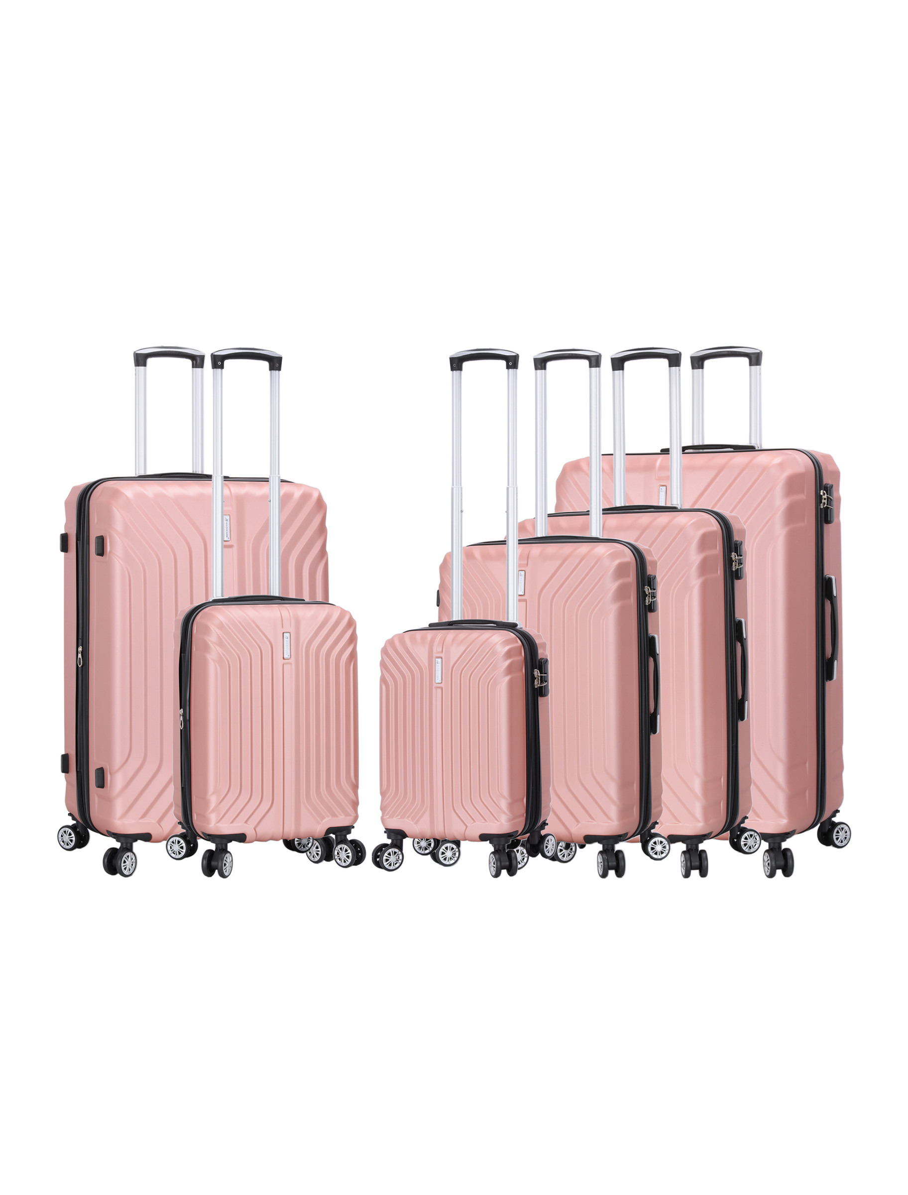 Grossiste Snowball - Set de 6 Valises Rigides ABS Madisson (18" / 20" / 26" / 28" / 30" / 32") - Bagages Cabine et Soute Extensibles avec 4 Roulettes 360° Amovibles - Valise