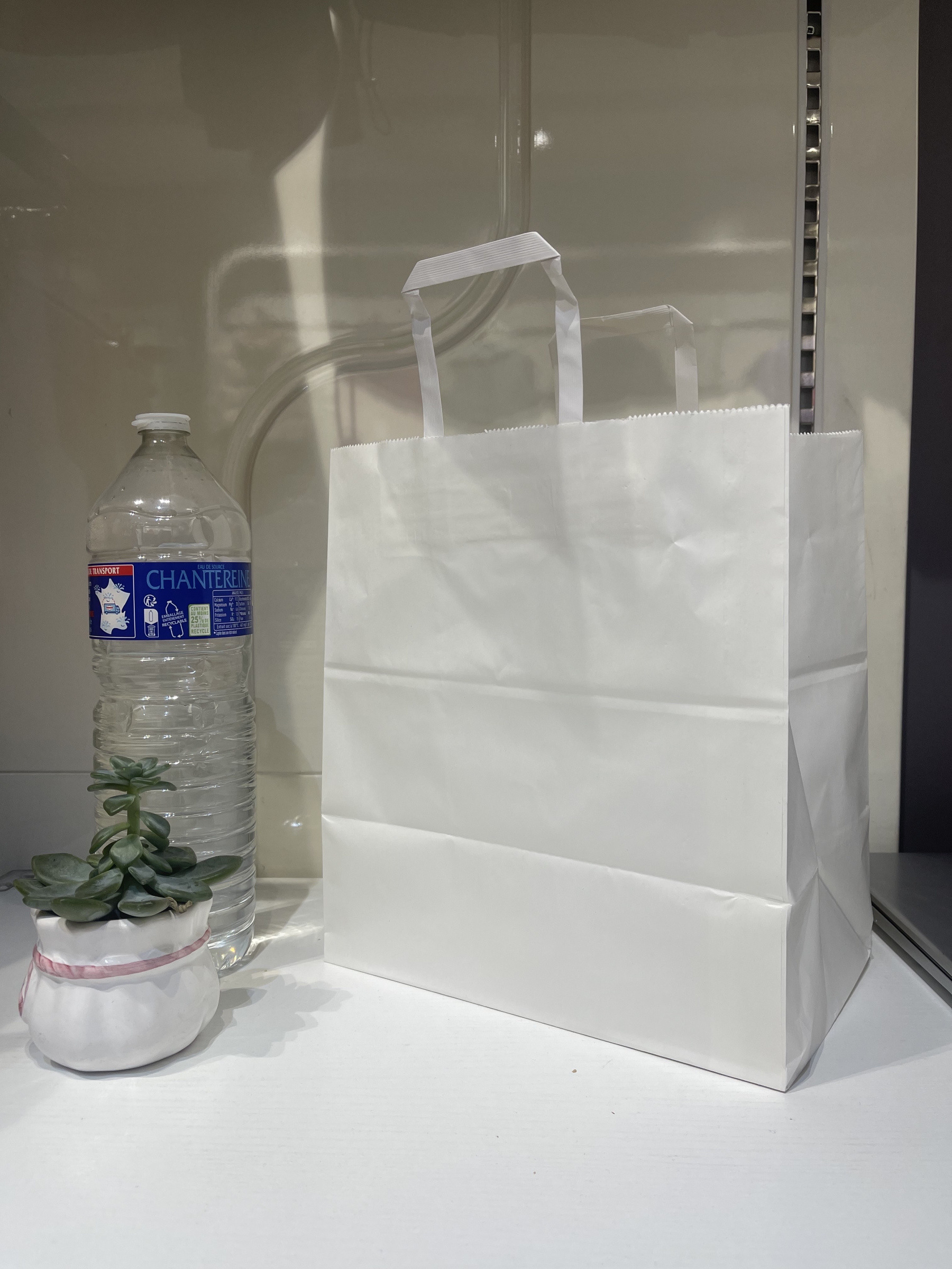 Grossiste Softy Paris - SAC KRAFT BLANC 80g 26*17*29