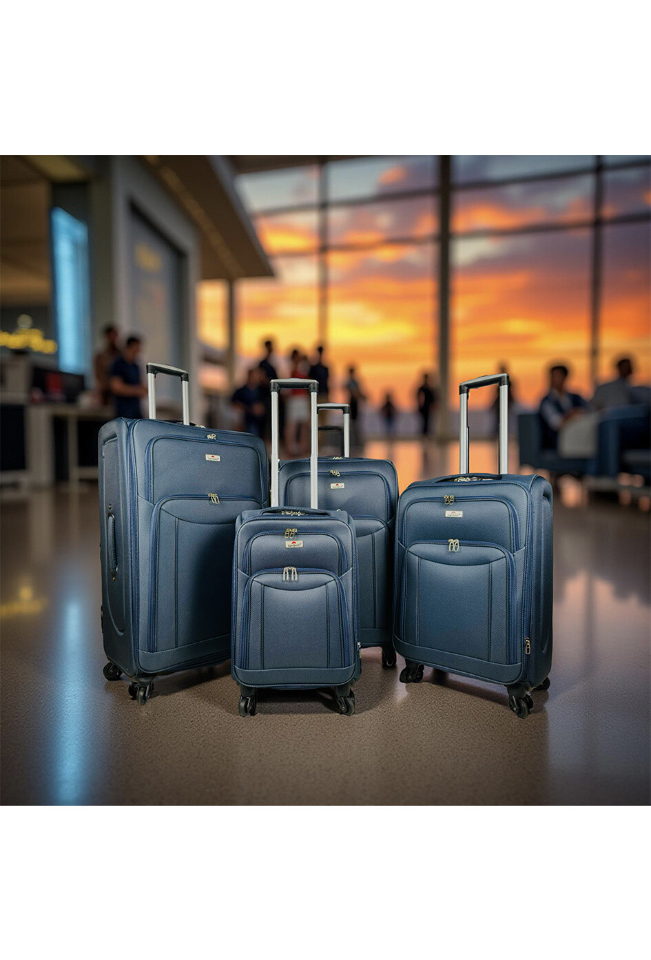 Großhändler Sunbelt® - Escape (Sunbelt®), ein Set von 4 Stretch Nylon Bellows Koffer. (9774) (n)