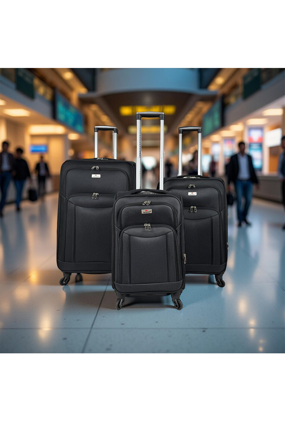 Grossiste Sunbelt® - ESCAPE (SUNBELT®), lot de 3 valises à soufflet extensible en nylon. (9774) (N)