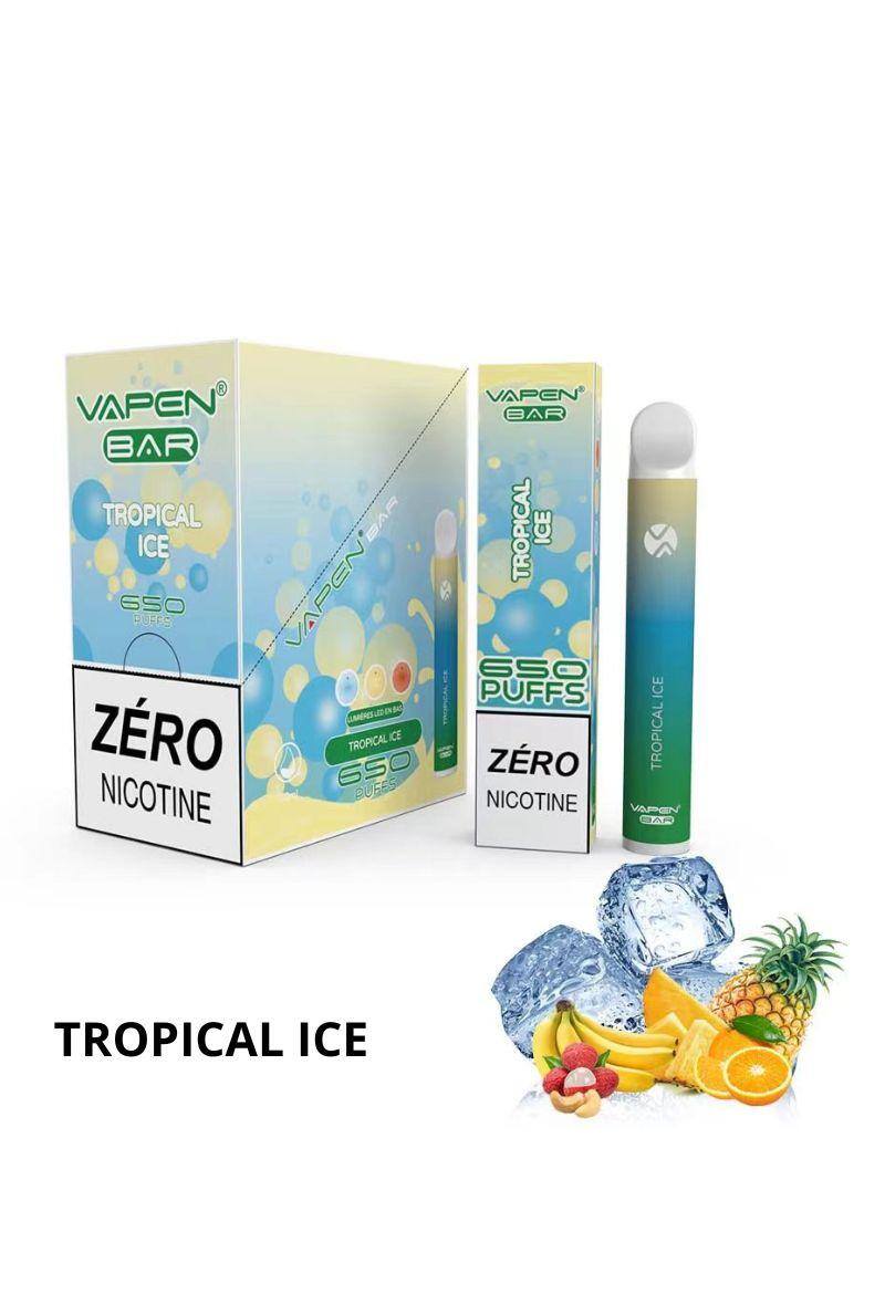 Grossiste VAPEN - 650 PUFF 0% NICOTINE TROPICAL ICE