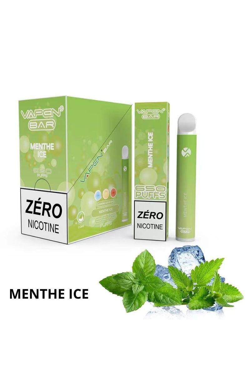 Grossiste VAPEN - 650 PUFF 0% MENTHE ICE