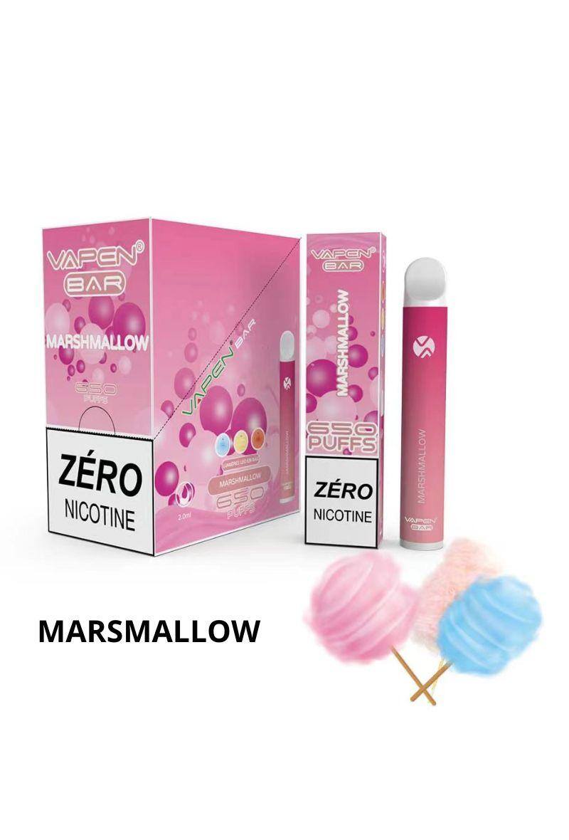 Grossiste VAPEN - 650 PUFF 0% NICOTINE MARSHAMALLOW