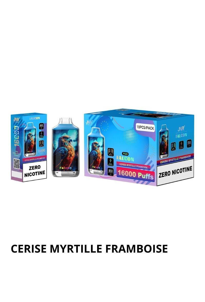 Grossiste VAPEN - 16 000 PUFFS 0% MYRTILLE FRAMBOISE CERISE