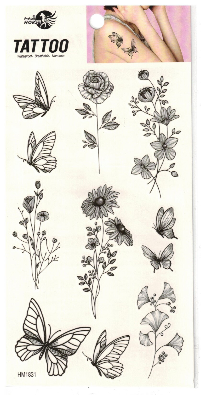 Großhändler Z. Emilie - Abwaschbares Tattoo