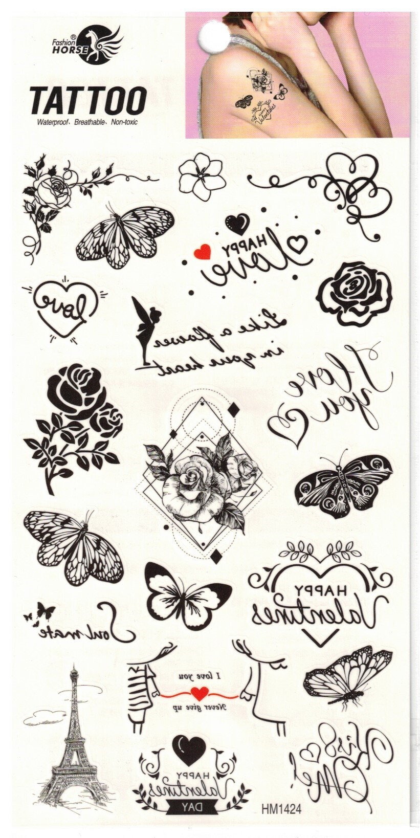 Großhändler Z. Emilie - Abwaschbares Tattoo