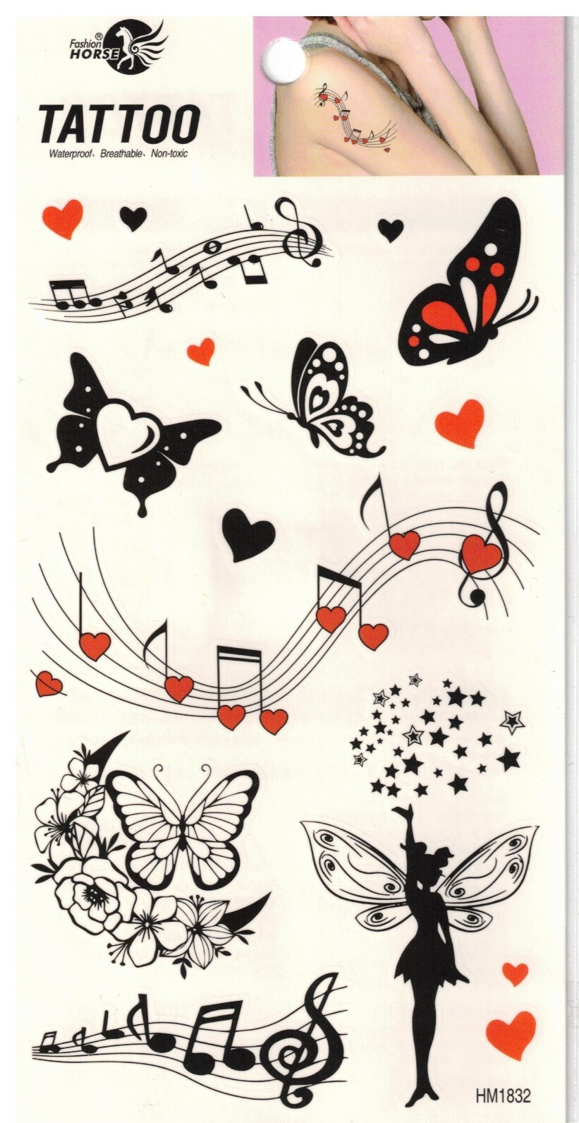 Großhändler Z. Emilie - Abwaschbares Tattoo
