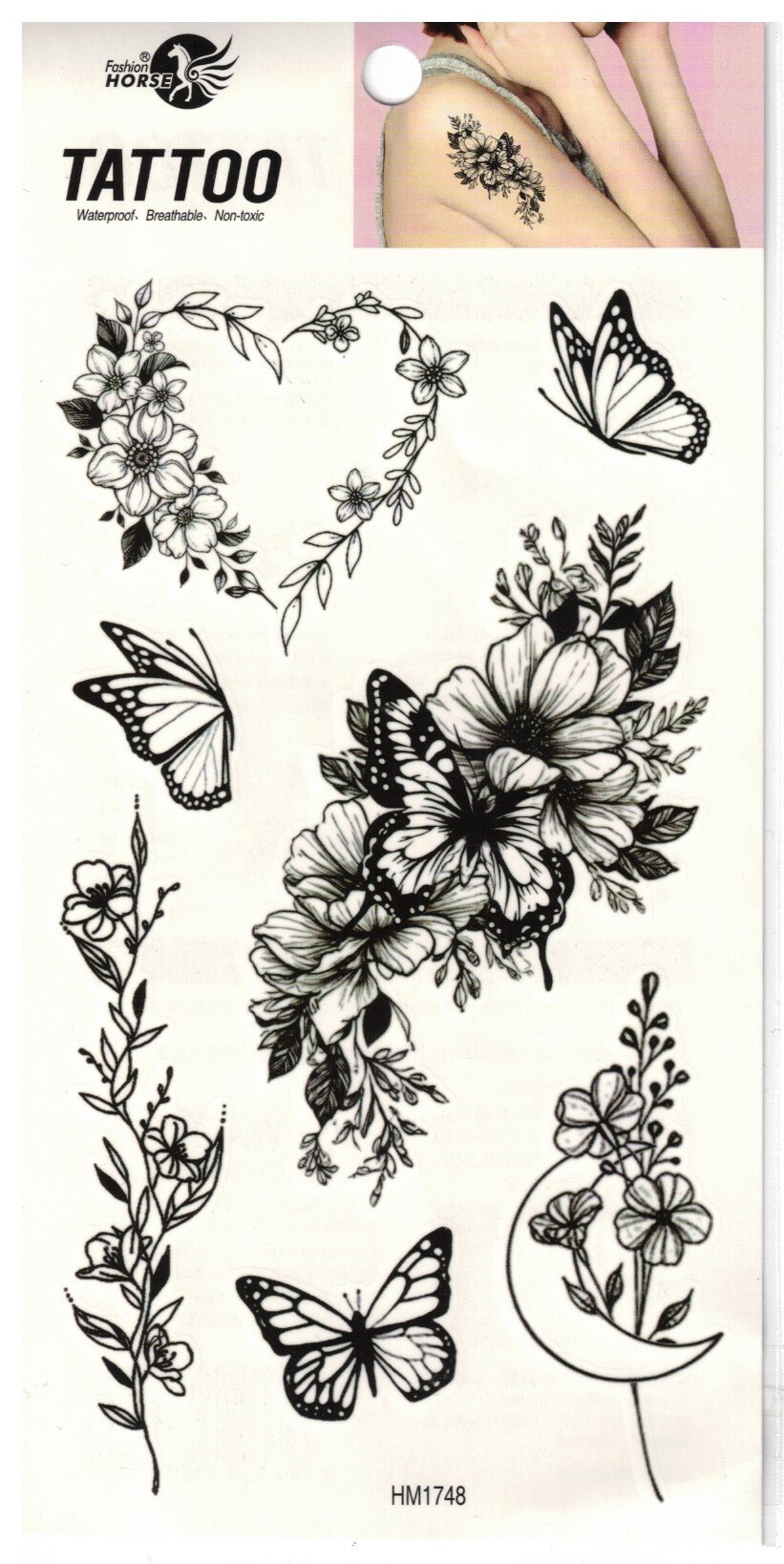 Großhändler Z. Emilie - Abwaschbares Tattoo
