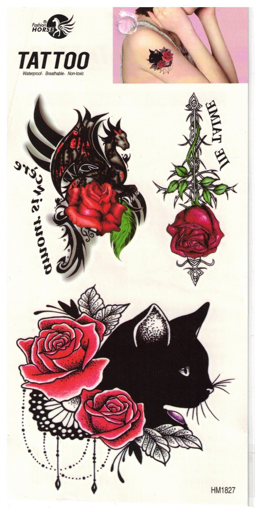 Großhändler Z. Emilie - Abwaschbares Tattoo