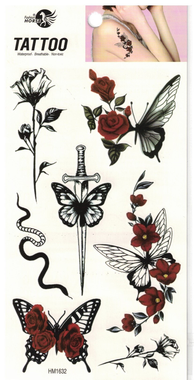 Großhändler Z. Emilie - Abwaschbares Tattoo