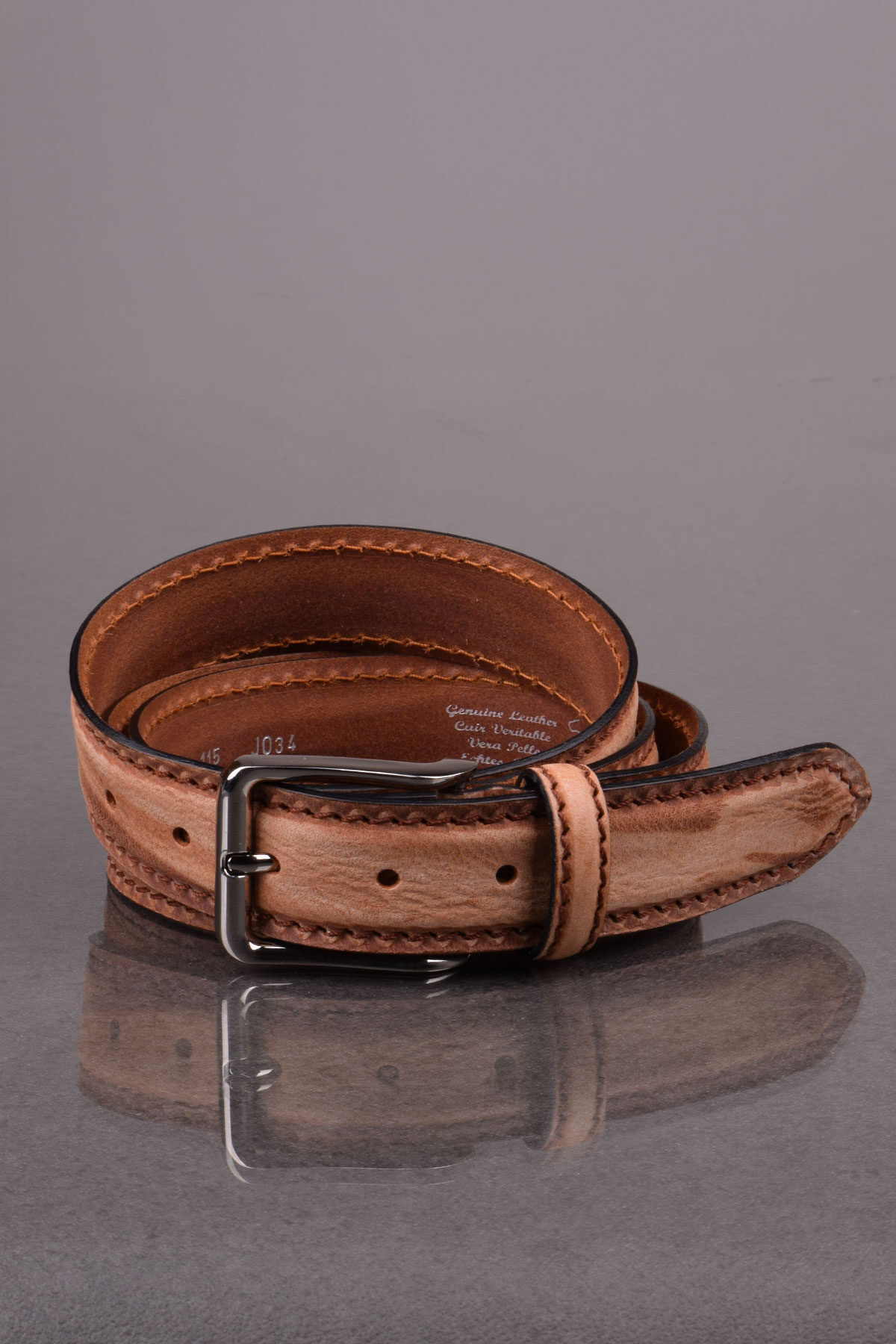 Wholesaler A&E - Italian J034 black leather belt