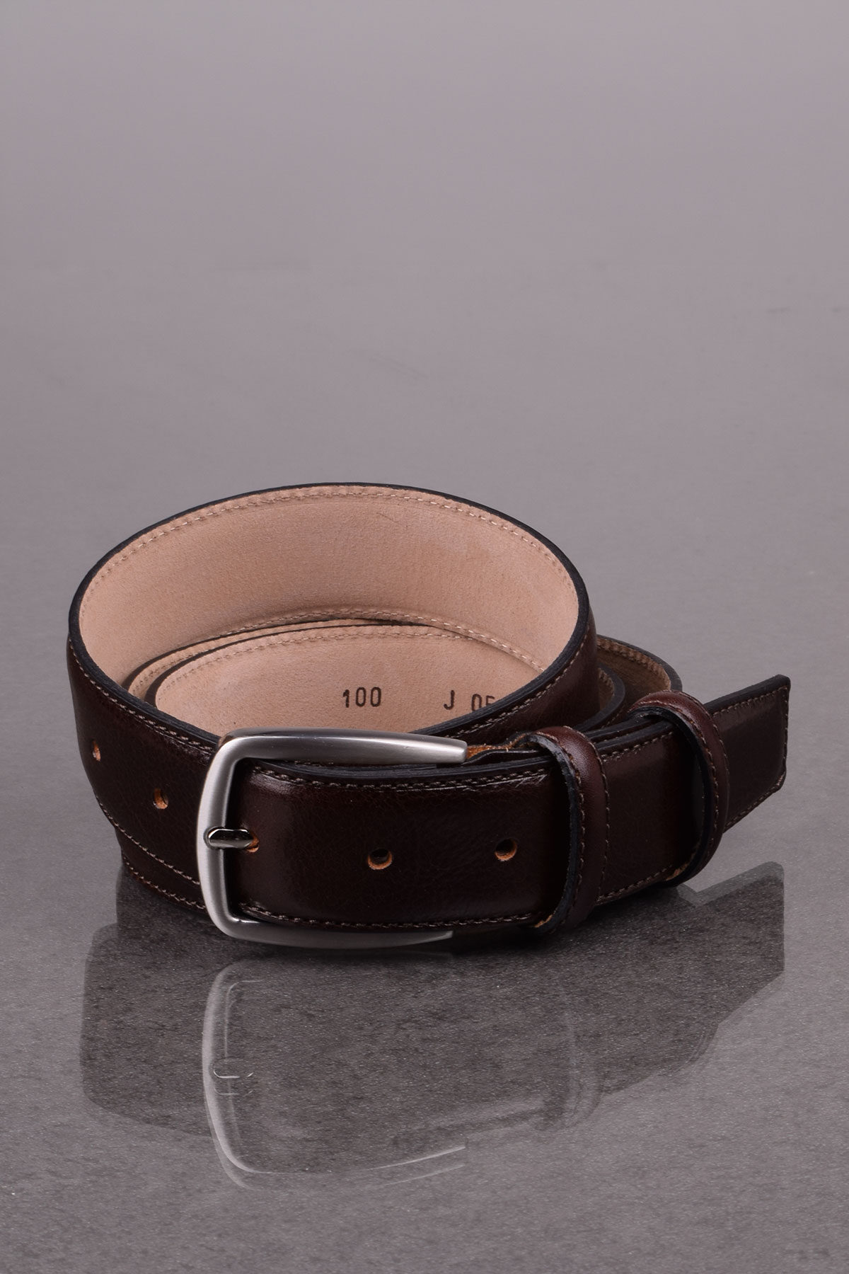 Großhändler A&E - J054 BRAUNER ITALIENISCHER LEDERGÜRTEL