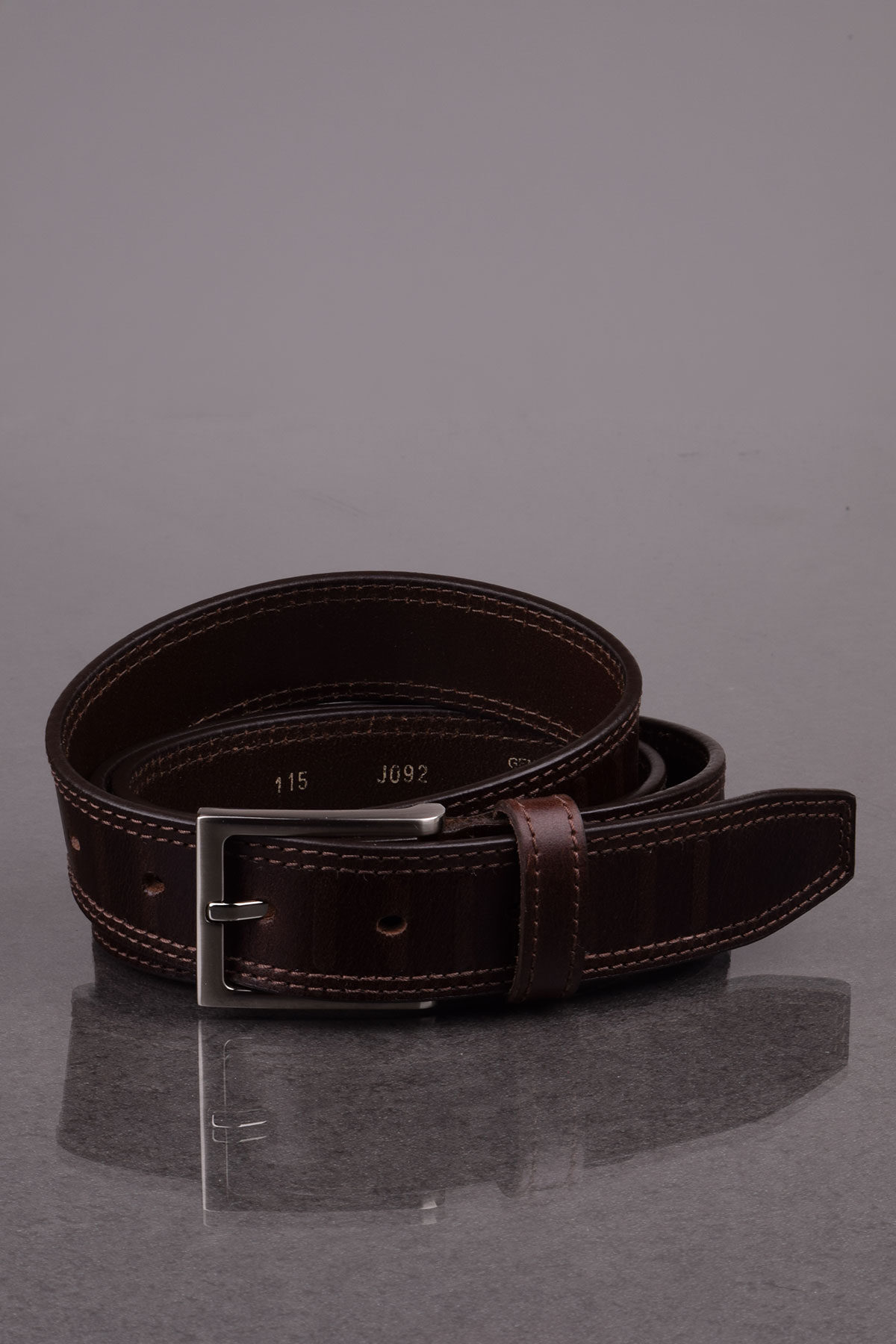 Wholesaler A&E - Italian J092 black  leather belt