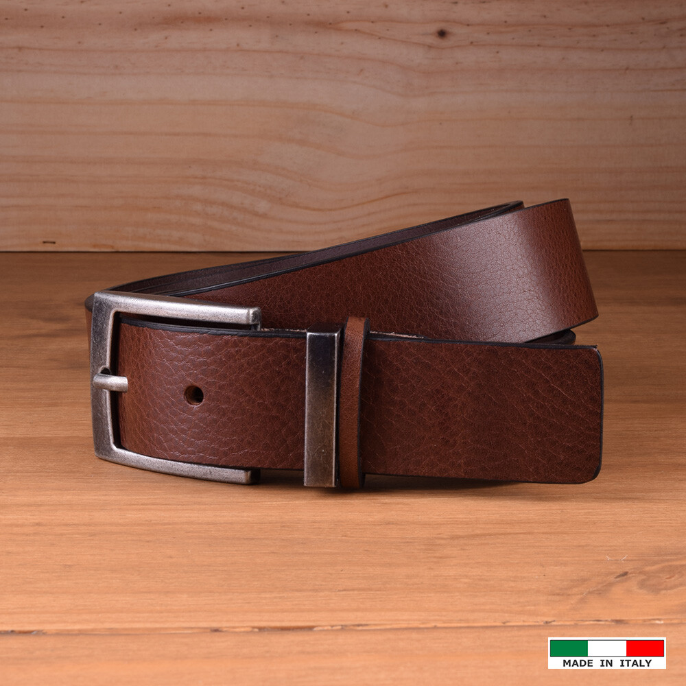 Großhändler A&E - A1517 ITALIENISCHER LEDERGÜRTEL - Dunkelbraun