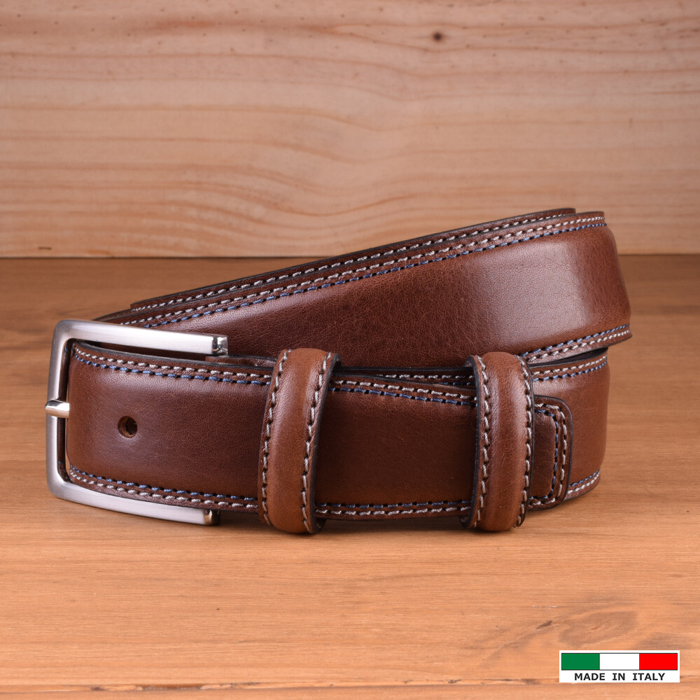 Großhändler A&E - A1549 ITALIENISCHER LEDERGÜRTEL - Braun