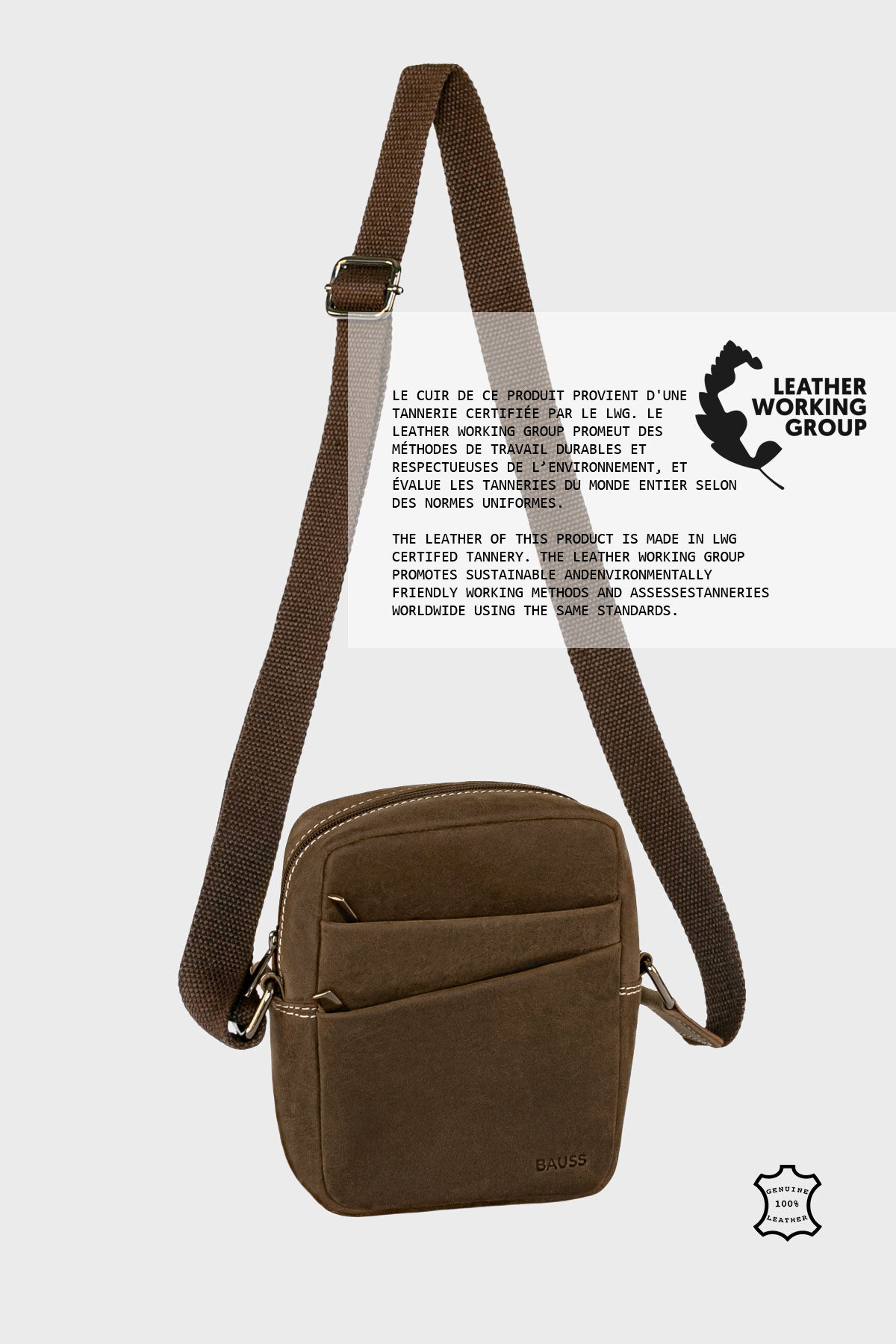 Grossiste A&E - B902AV Sacoche pour Homme en cuir BAUSS®
