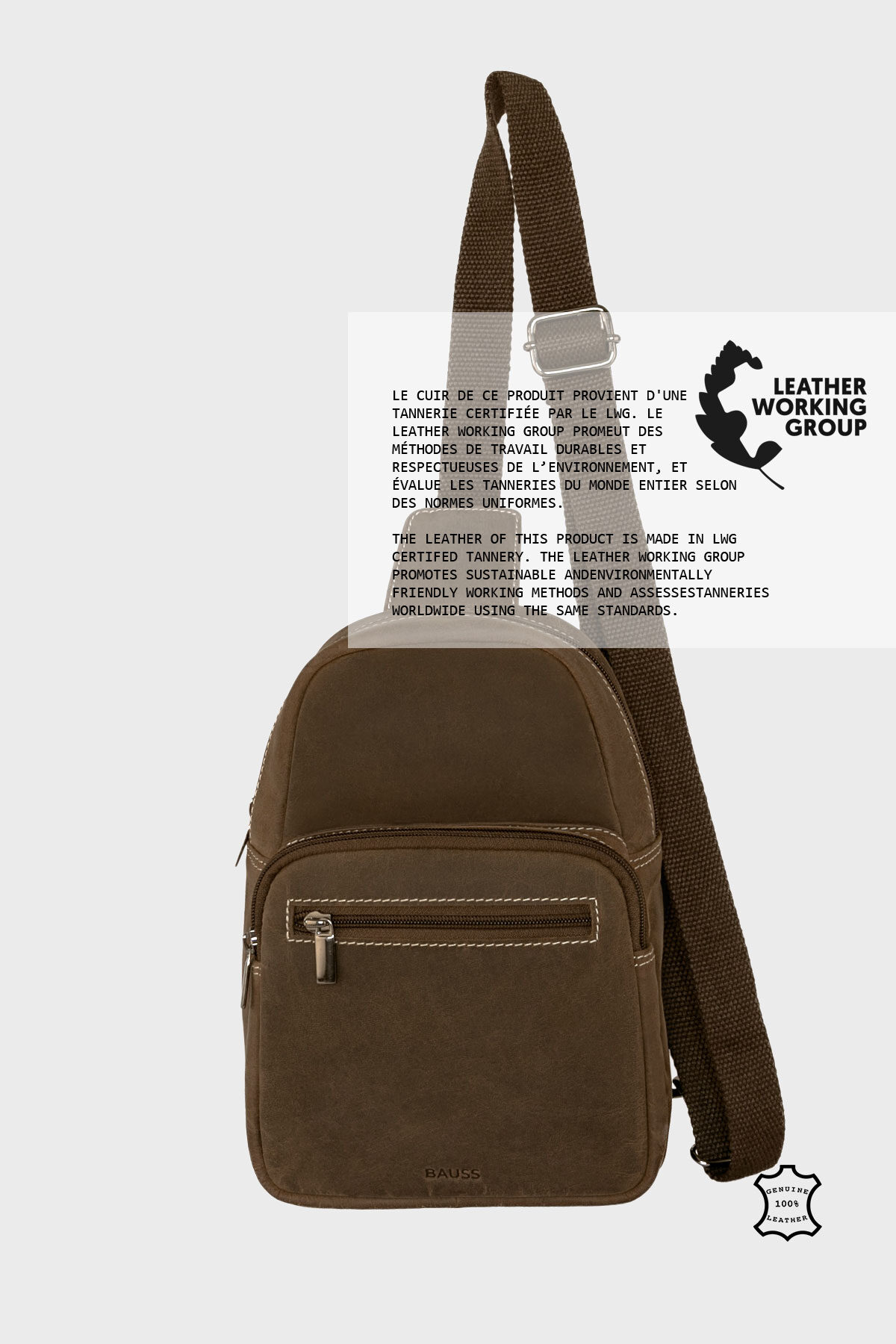 Wholesaler A&E - B903AV BAUSS® Leather Single-Strap Backpack Holster Bag