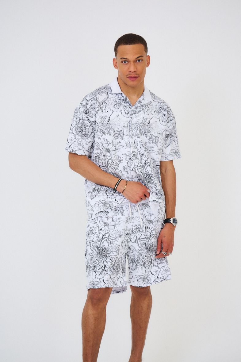 Grossiste Aarhon - ENSEMBLE CHEMISE SHORT ALL OVER PRINTING