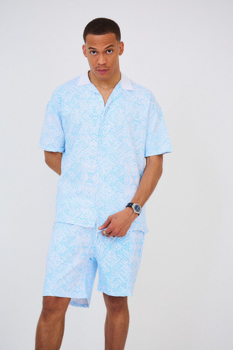 Grossiste Aarhon - ENSEMBLE CHEMISE SHORT ALL OVER PRINTING