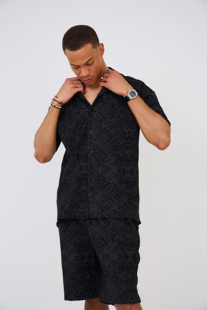 Grossiste Aarhon - ENSEMBLE CHEMISE SHORT ALL OVER PRINTING