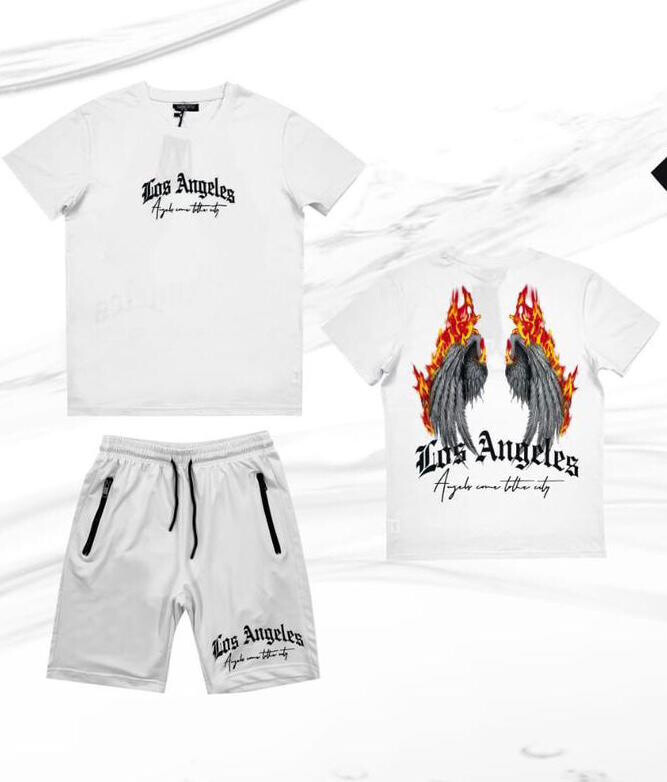 Grossiste Aarhon - Ensemble T-shirt Short Imprimé LOS ANGELES