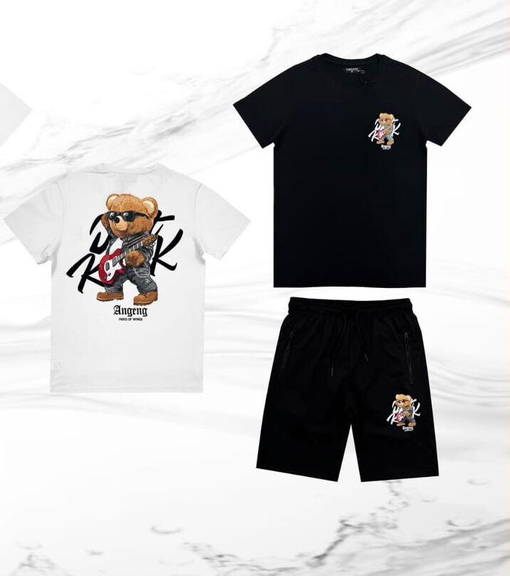 Grossiste Aarhon - Ensemble T-shirt Short Imprimé