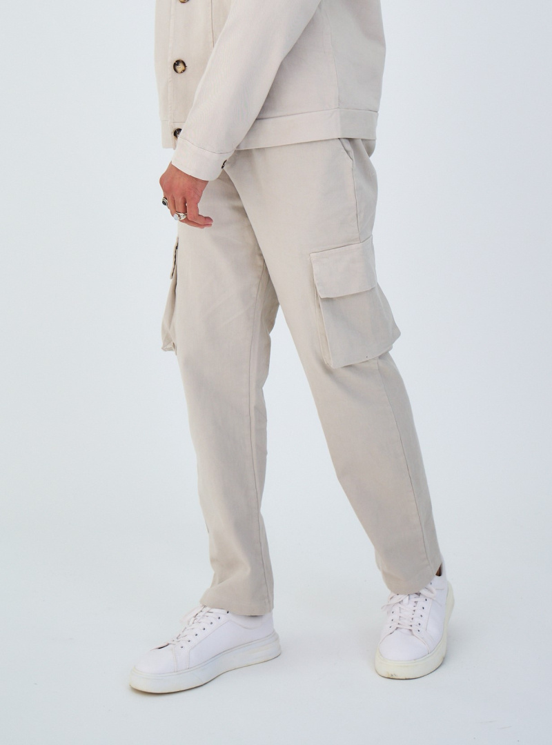 Grossista Aarhon - Pantaloni cargo in cotone traforato