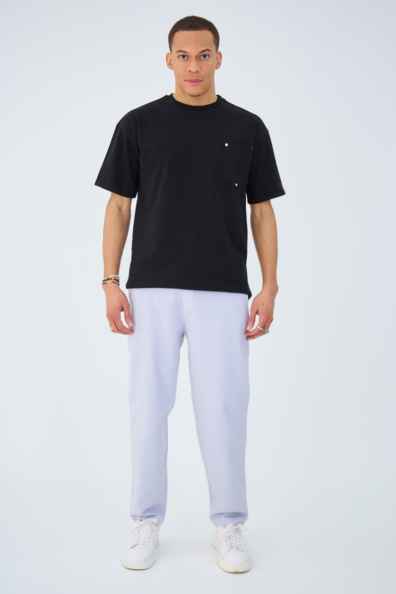 Grossiste Aarhon - Pantalon Coupe Droite en Drill Coton