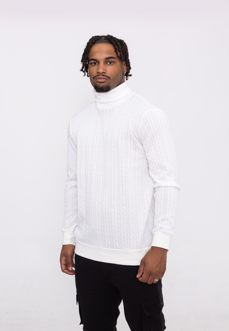 Wholesaler Aarhon - Crochet knit turtleneck sweater