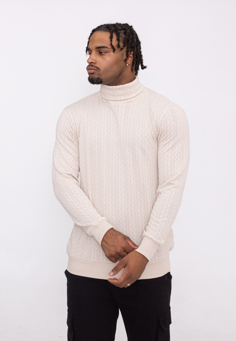 Wholesaler Aarhon - Crochet knit turtleneck sweater