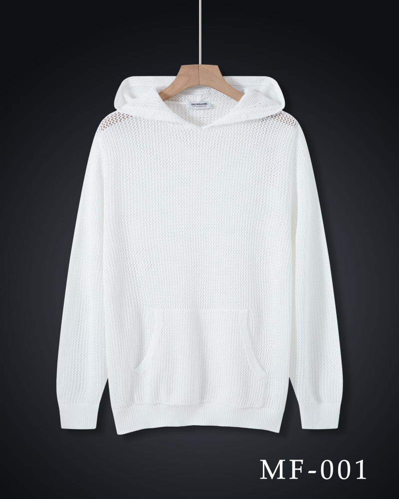 Grossista Aarhon - Maglione con cappuccio all'uncinetto