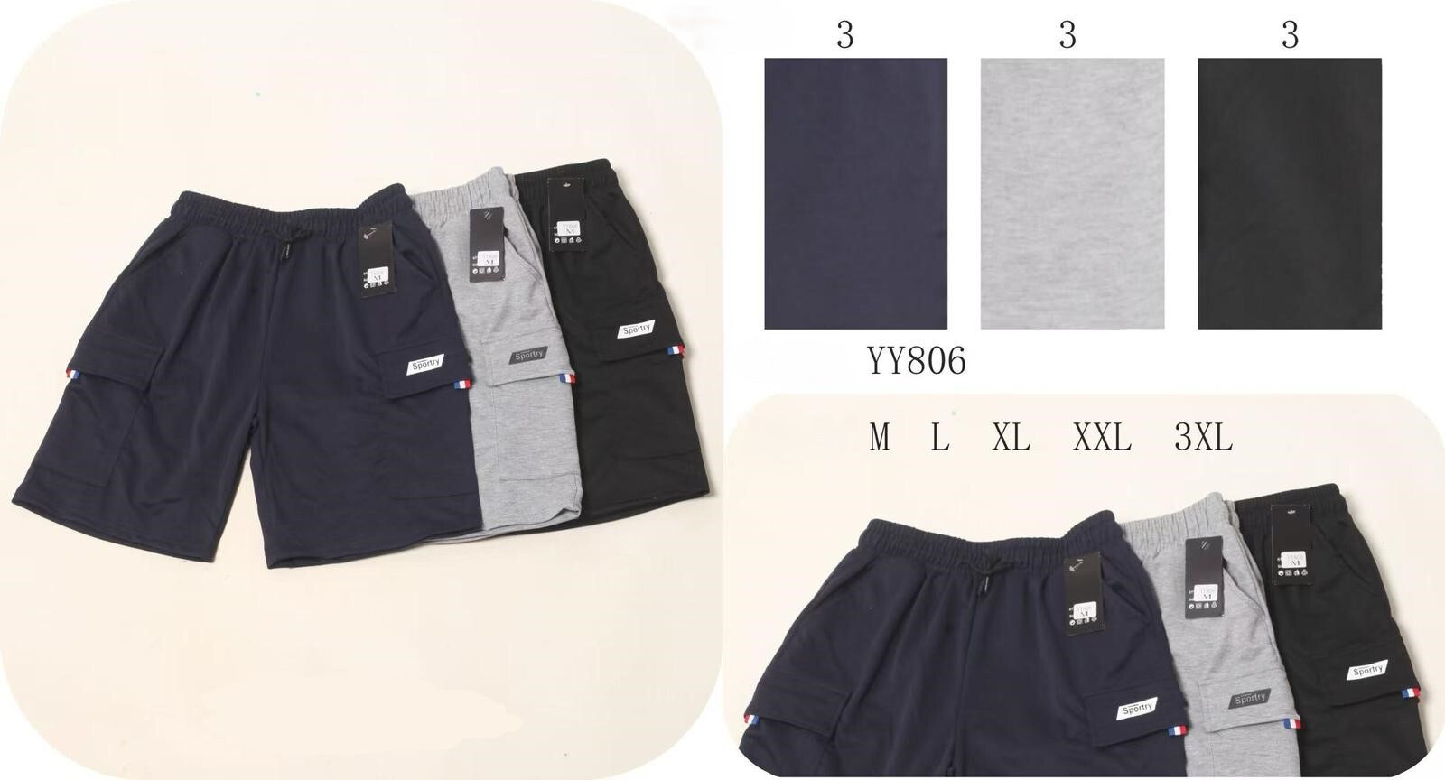 Grossista Aarhon - Pantaloncini da tasca sportiva cargo