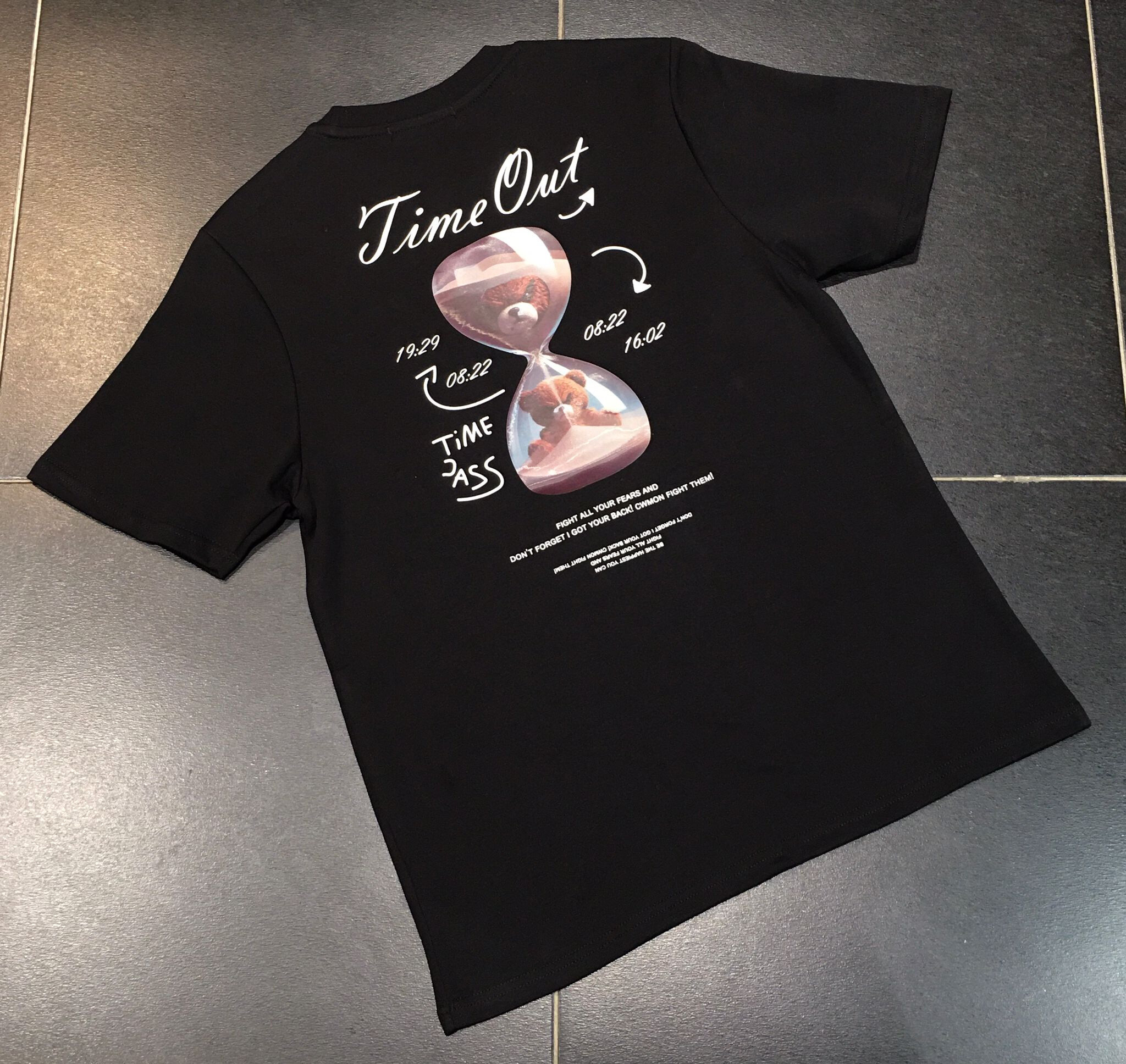 Grossista Aarhon - T-shirt spessa stampato "time out"