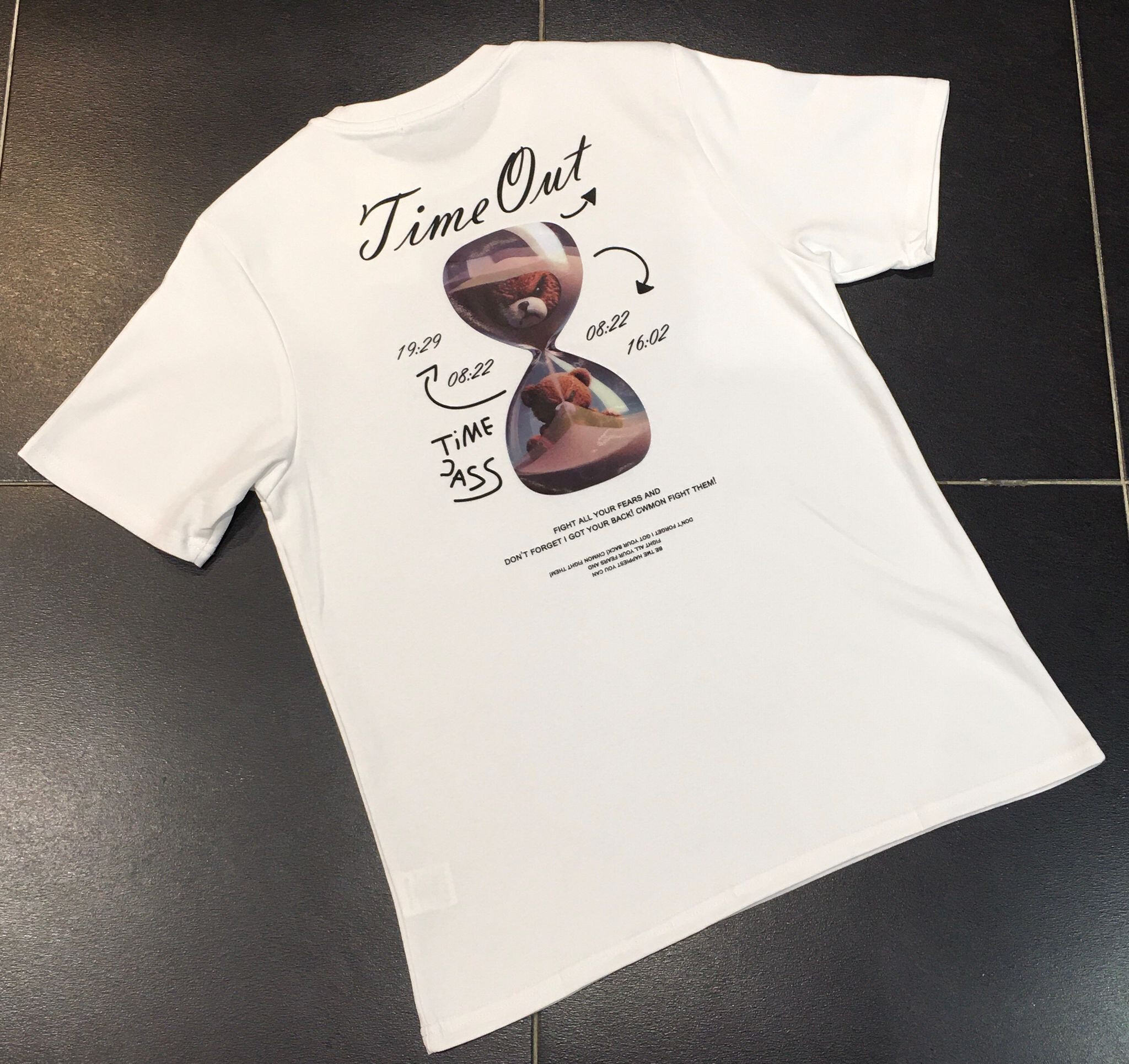 Grossista Aarhon - T-shirt spessa stampato "time out"