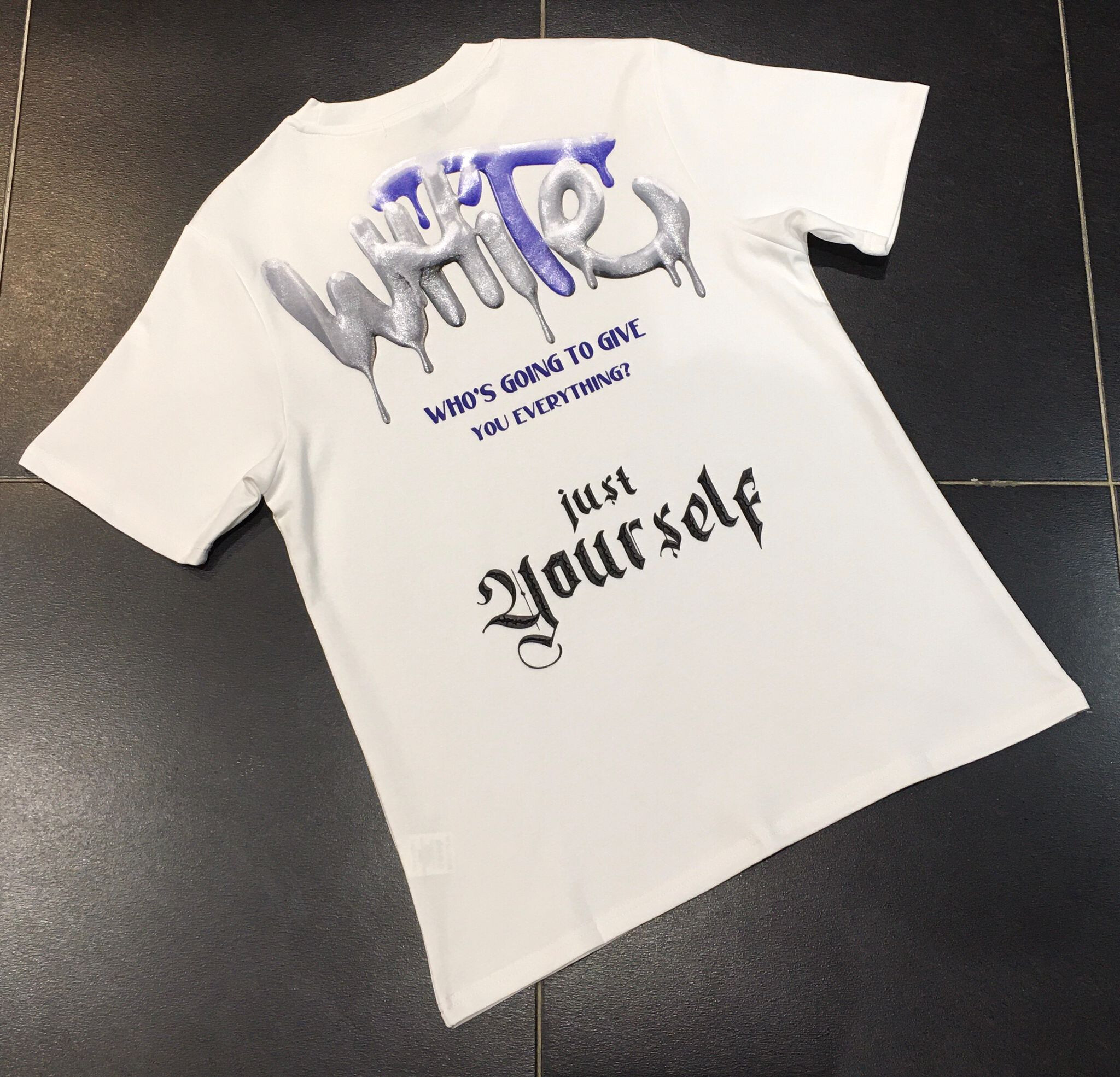 Mayorista Aarhon - Camiseta impresa "blanca" gruesa
