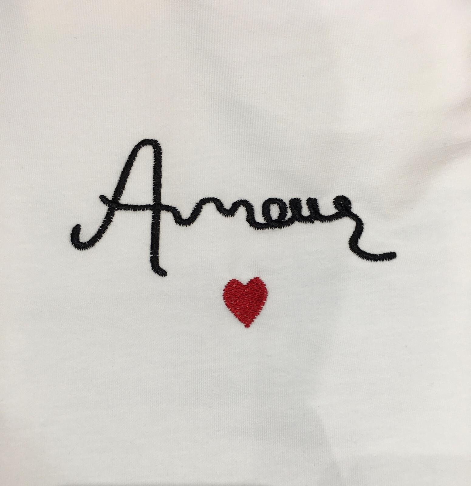 Mayorista Aarhon - Camiseta bordada de amor