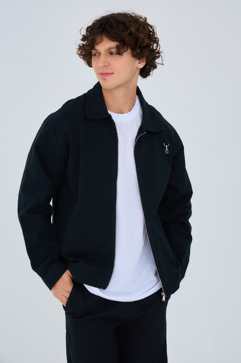 Grossista Aarhon - Giacca con zip in cotone drill