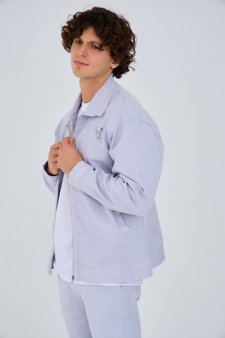 Grossista Aarhon - Giacca con zip in cotone drill