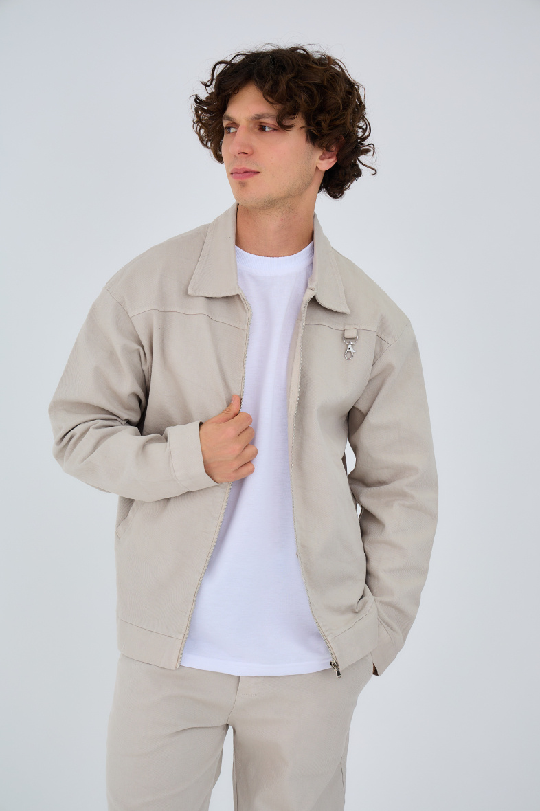 Grossista Aarhon - Giacca con zip in cotone drill